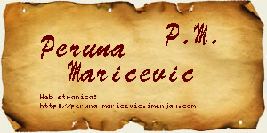 Peruna Marićević vizit kartica